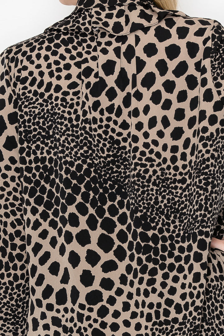 Wynne Woven Animal Print Top