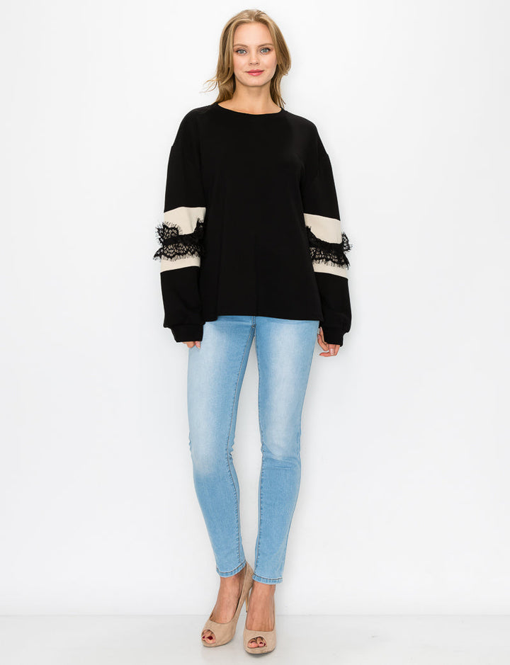 Alisa Stretch Pointe Knit with Lace