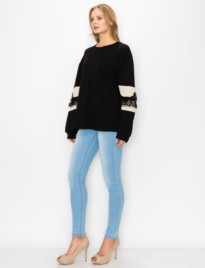 Alisa Stretch Pointe Knit with Lace