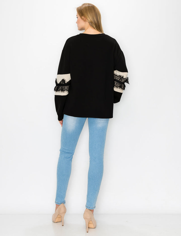 Alisa Stretch Pointe Knit with Lace