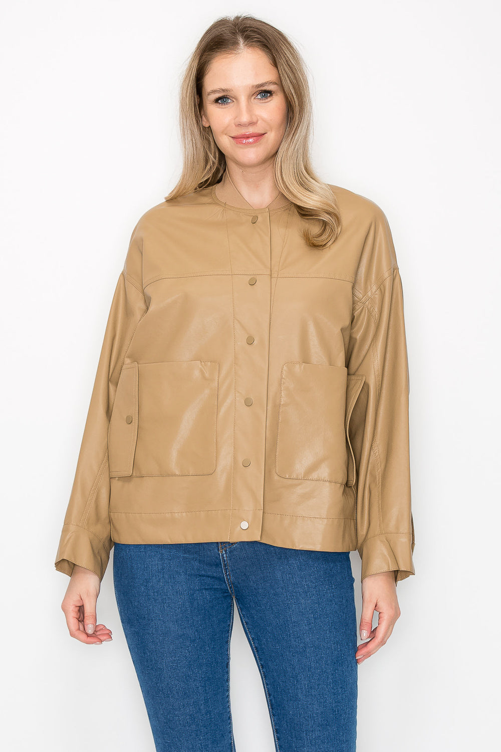 Jessica Pleather Jacket Versatile 2-ways