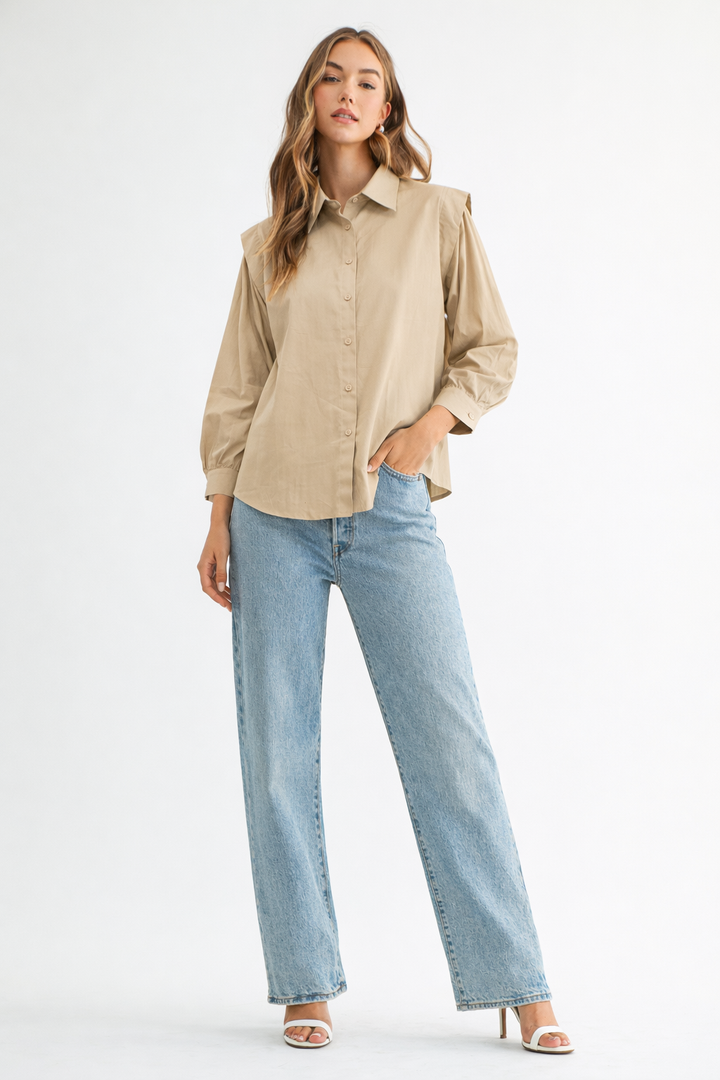 Willamina Woven Cotton Poplin Top