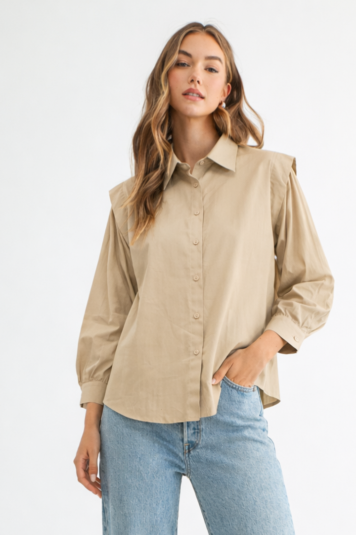 Willamina Woven Cotton Poplin Top