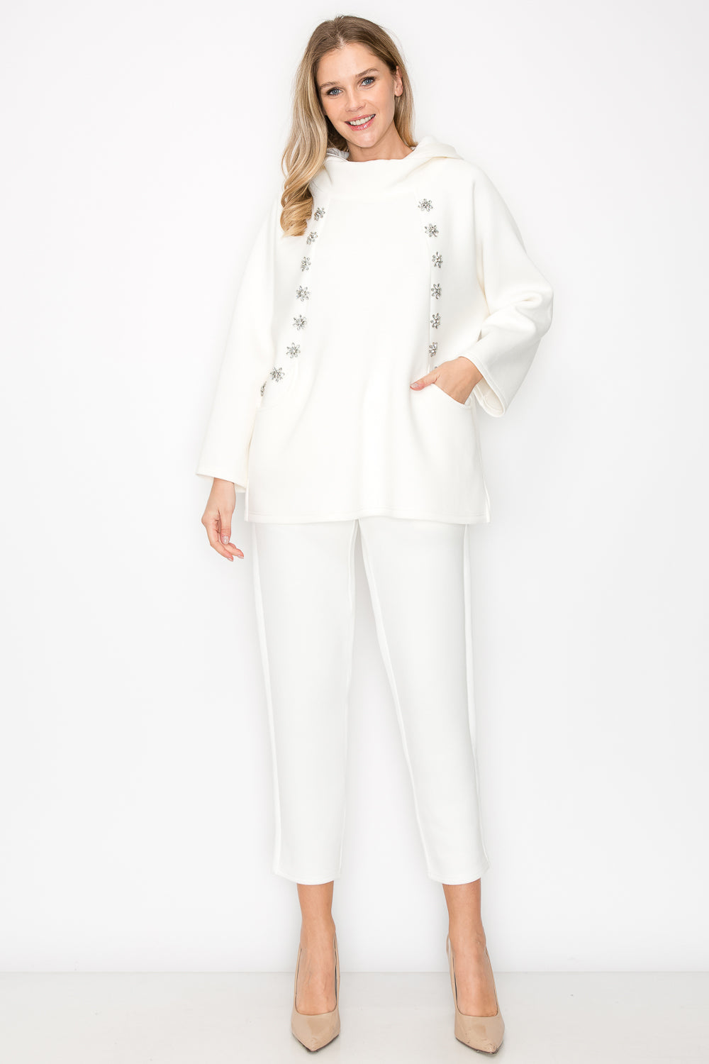 Frances Stretch French Scuba with Diamond Studs