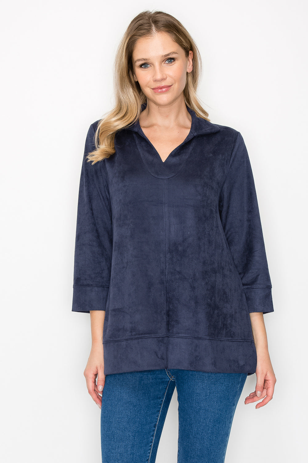 Addison Stretch Suede Top