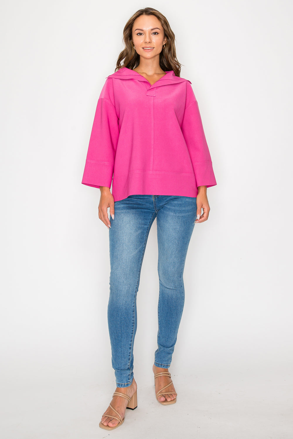 Kourtney Stretch Crepe Knit Top
