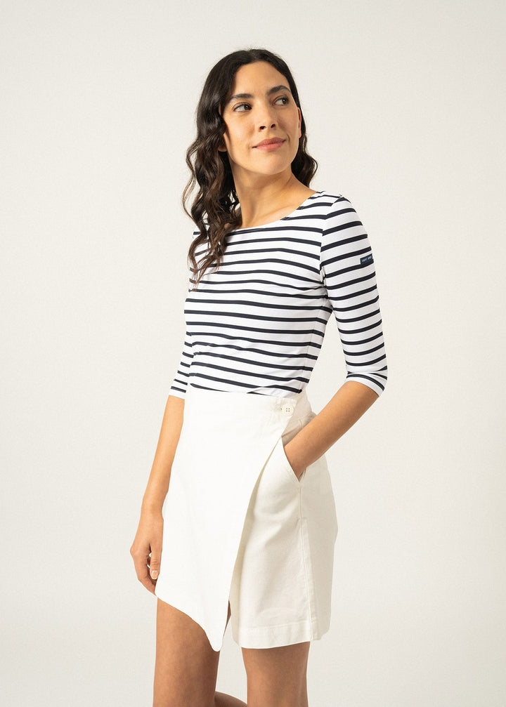 GARDE-COTE III - Nautical Striped Sport Top (WHITE / NAVY)