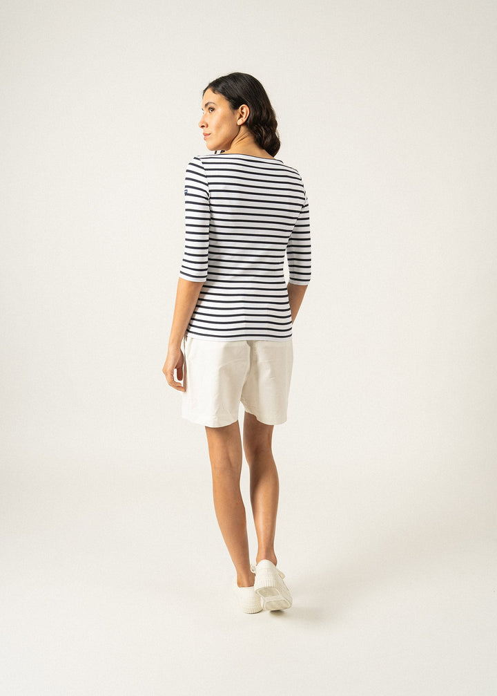 GARDE-COTE III - Nautical Striped Sport Top (WHITE / NAVY)