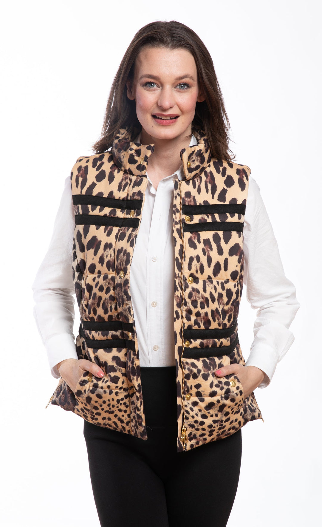 Rosey Vest Cheetah Print
