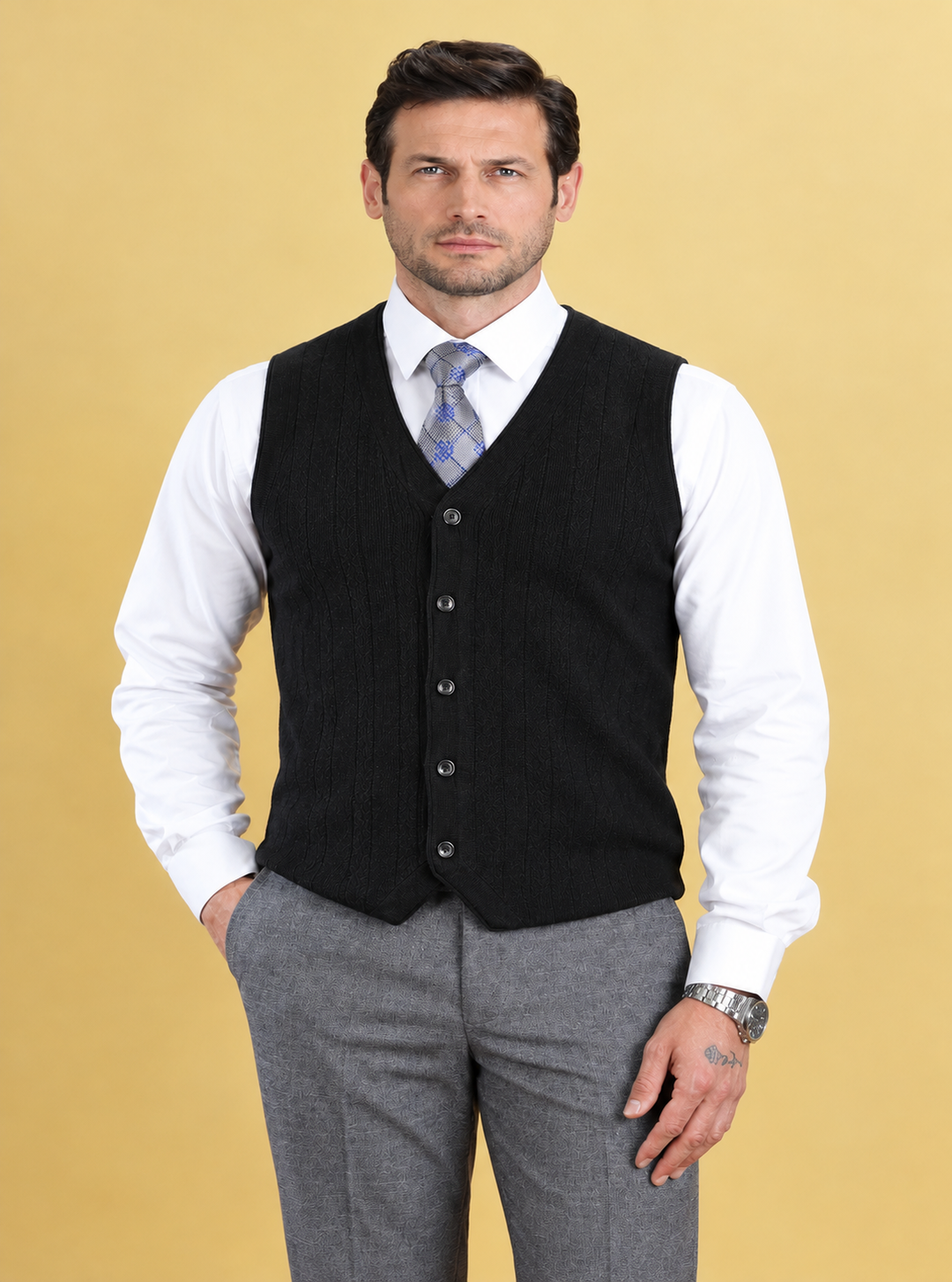The Staple Vest(Black)