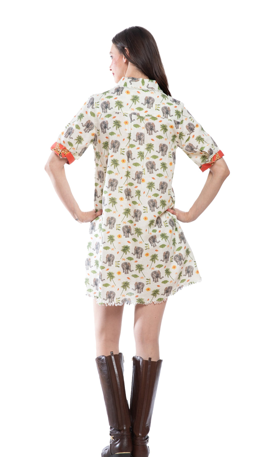 Chatham Dress Elephant Print
