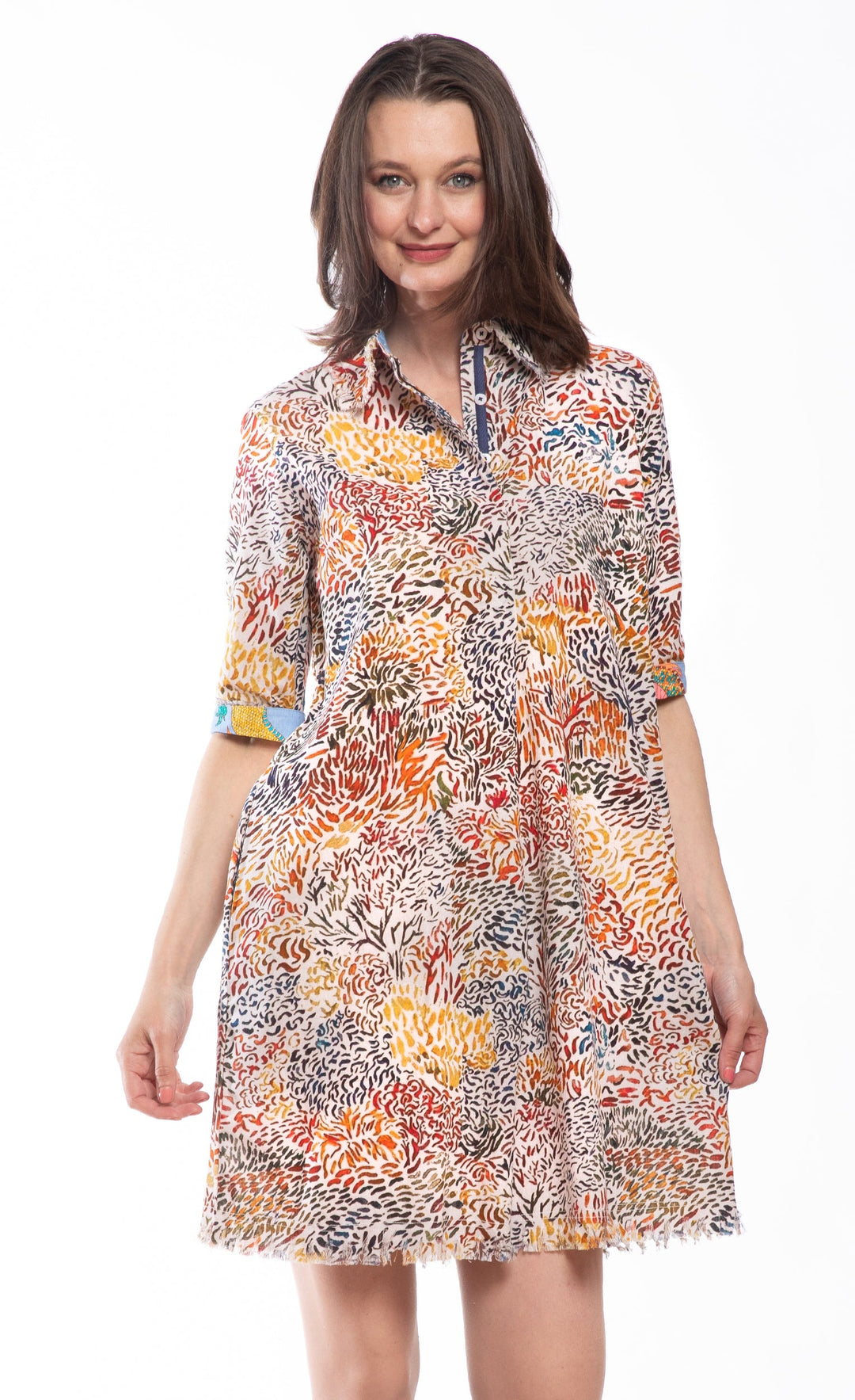 Chatham Dress All Over Abstract Print