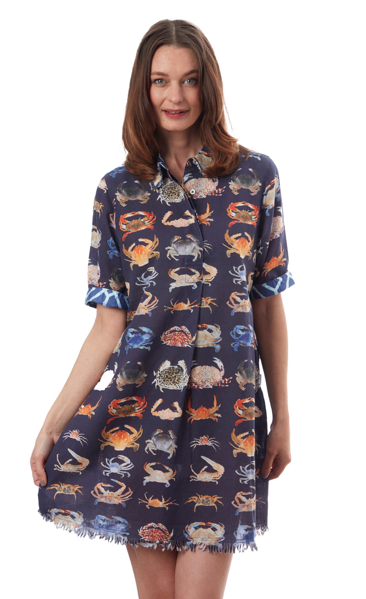 Chatham Dress Crab Print