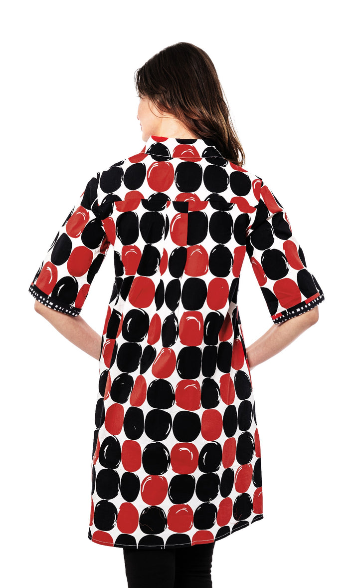 Monterey Dress Red Black Big Dot
