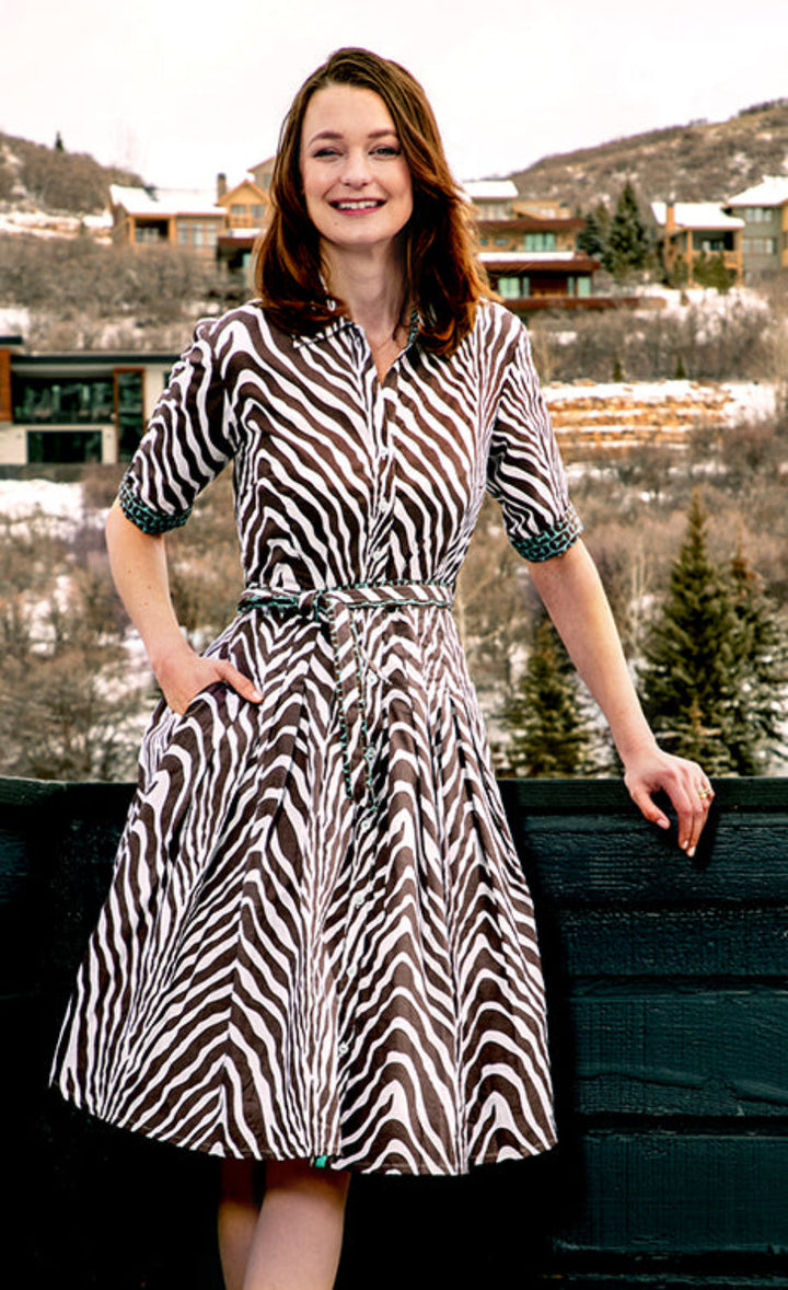 Mrs. Maisel Chocolate Zebra Print