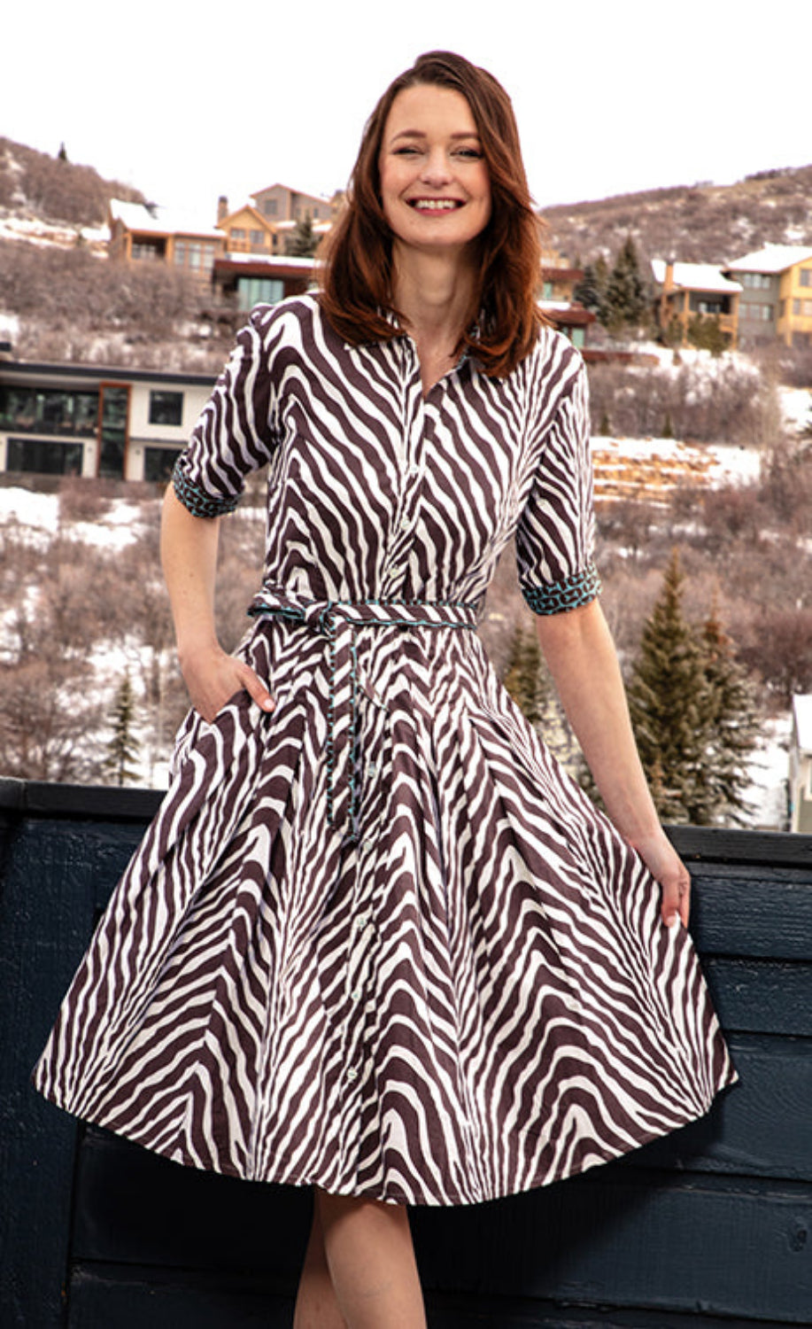 Mrs. Maisel Chocolate Zebra Print