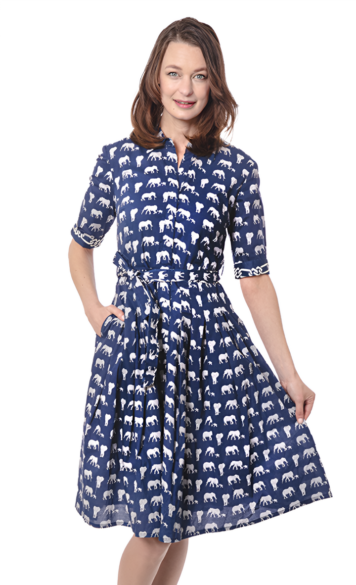 Mrs. Maisel Navy with Baby Elephants