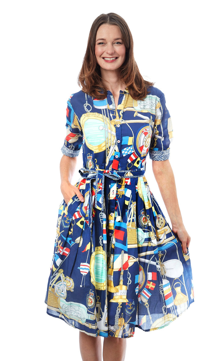 Mrs Maisel Navy Nautical Print