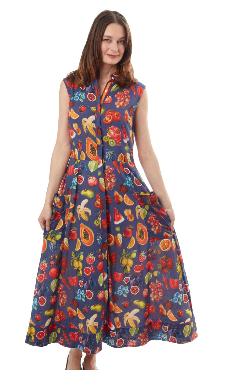 Sea Island Dress Fruit Print