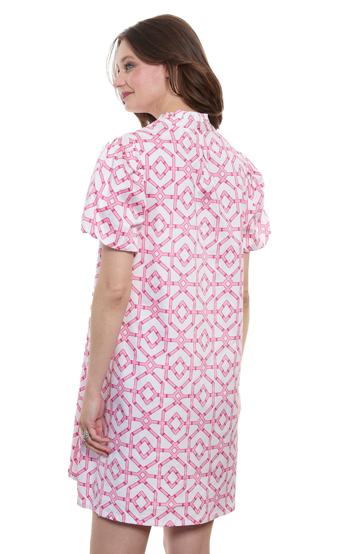 Tiburon Dress Puff Sleeves with Straight Skirt