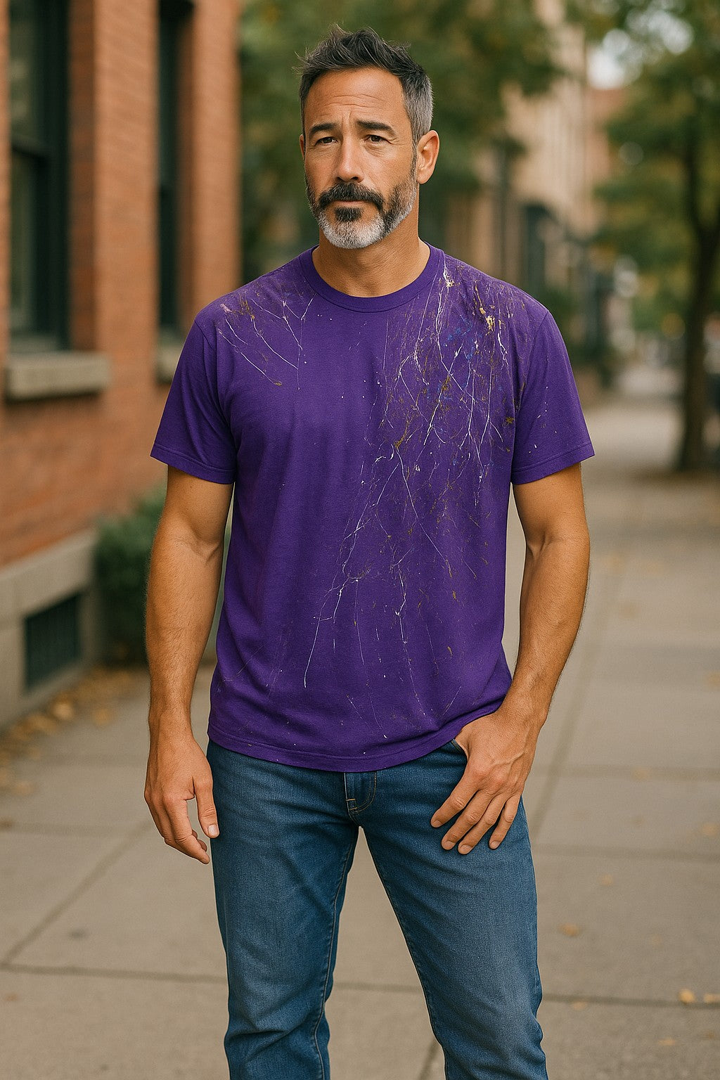  Our hand painted tees are individually painted by artists making each one a unique piece, by Marcello.