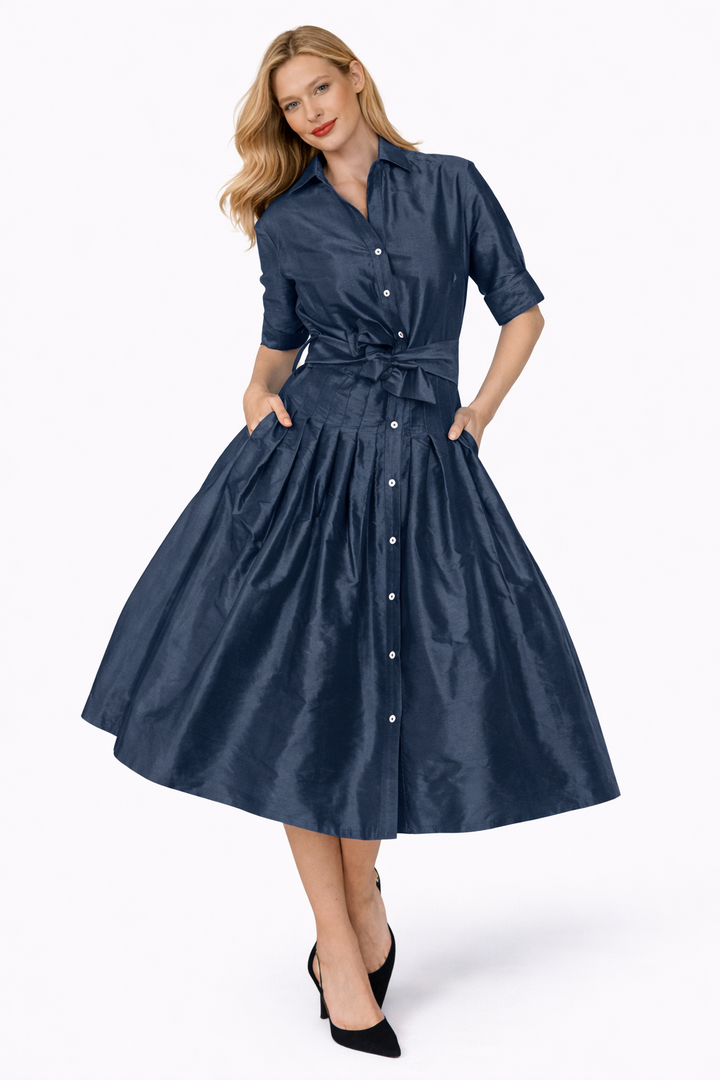 Mrs Maisel Navy Silk
