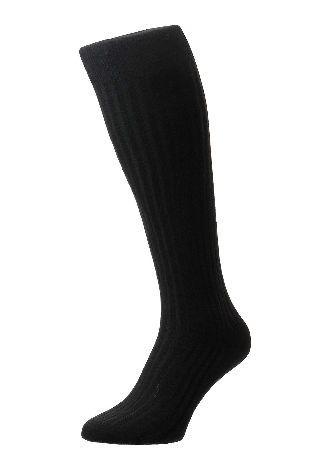 Laburnum Merino Wool Long Men's Socks - Black