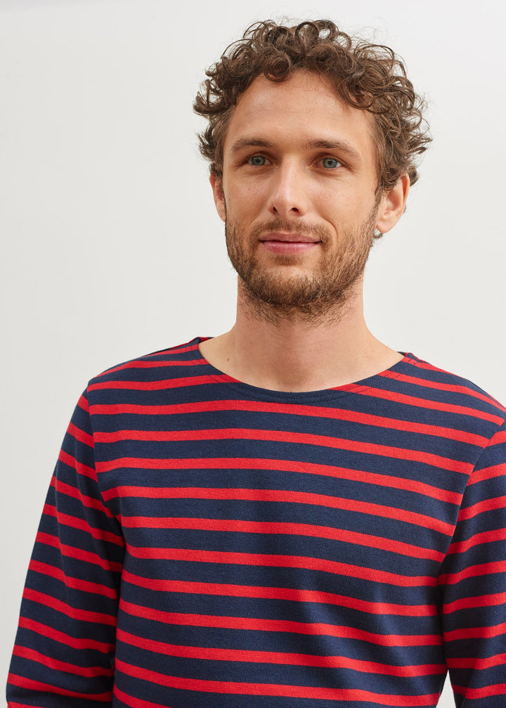 MERIDIEN MODERNE - Original Breton Shirt (NAVY / RED)