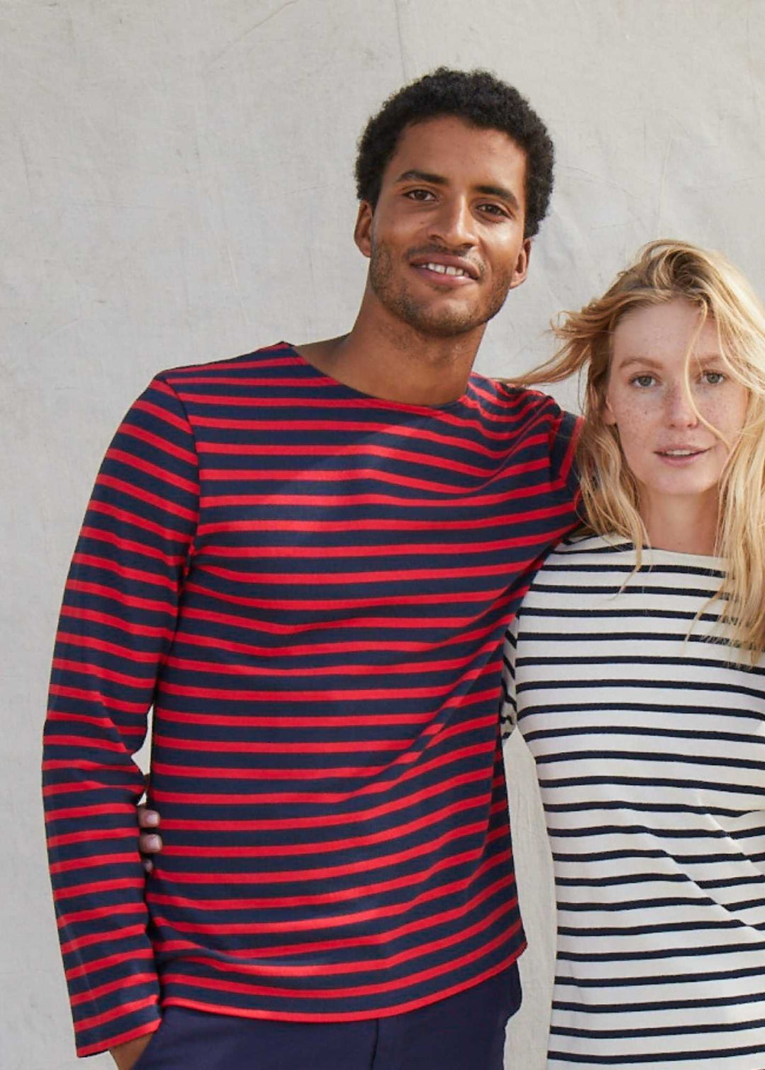 MERIDIEN MODERNE - Original Breton Shirt (NAVY / RED)