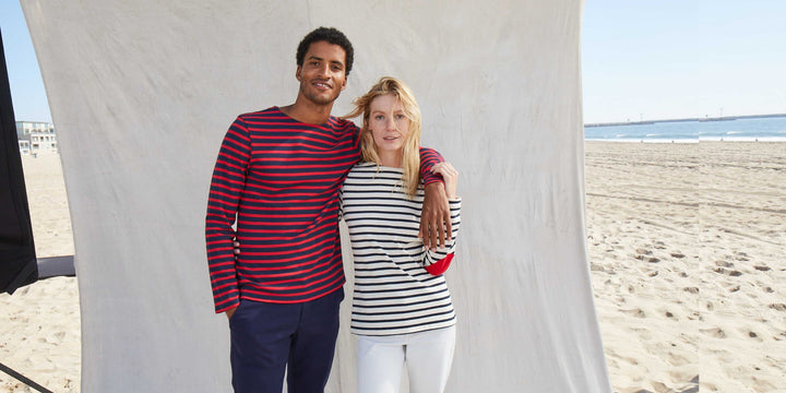 MERIDIEN MODERNE - Original Breton Shirt (NAVY / RED)