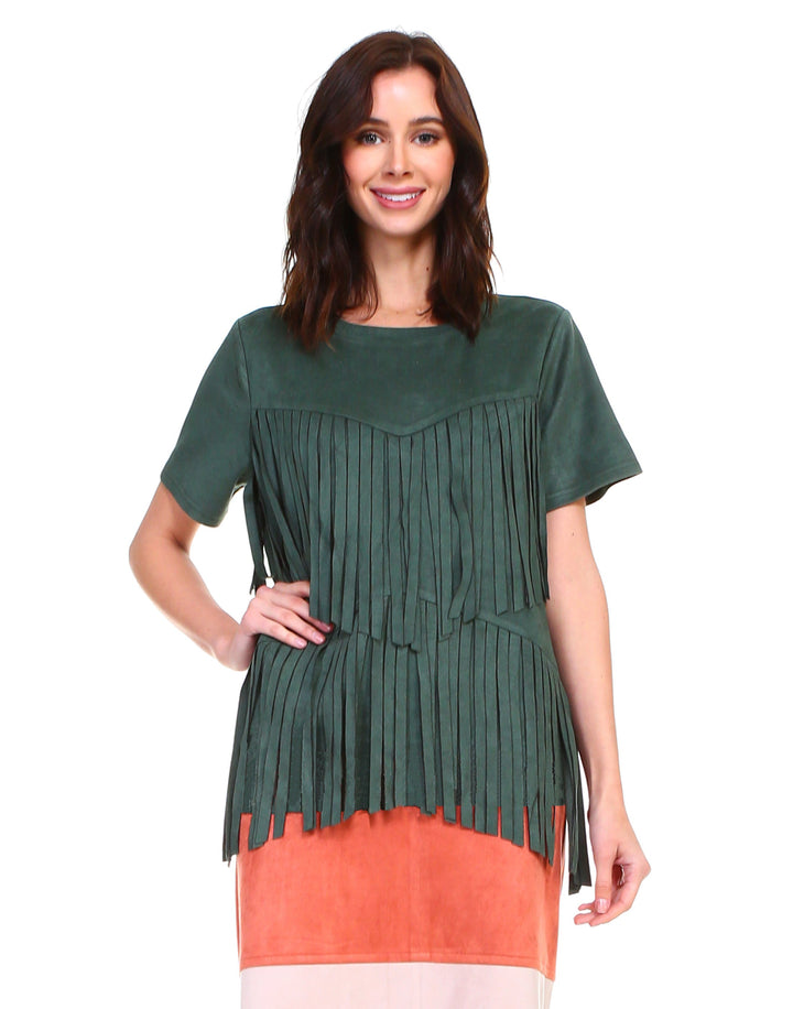 Alyssa Stretch Suede Top