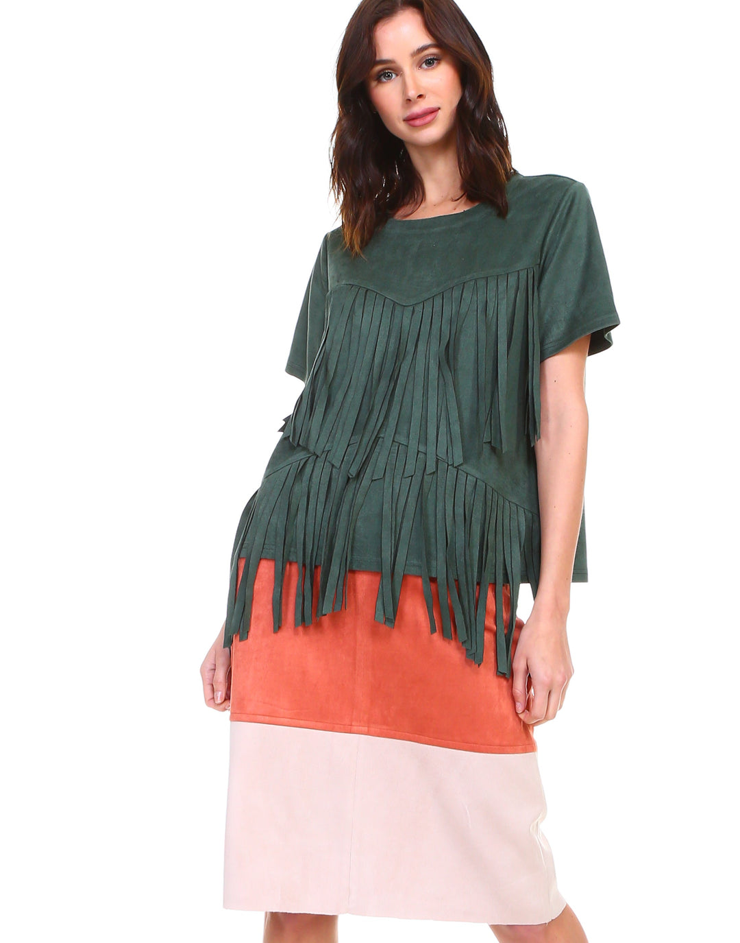 Alyssa Stretch Suede Top