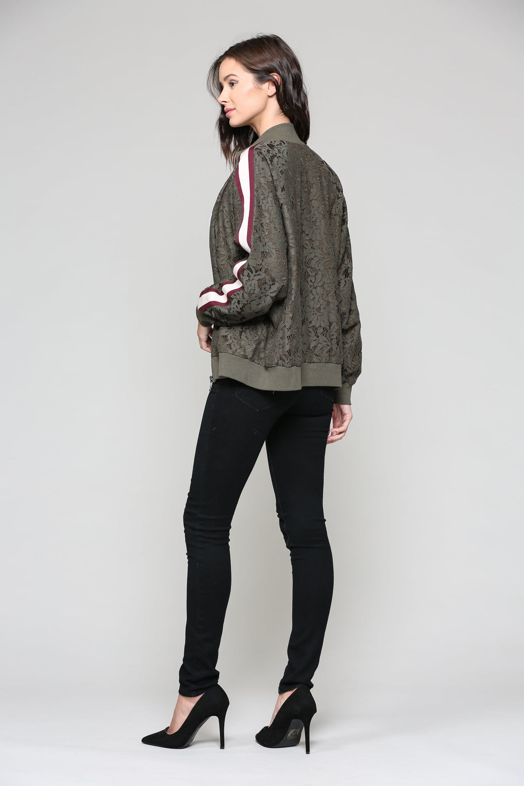 Whitlee Lace Bomber Jacket