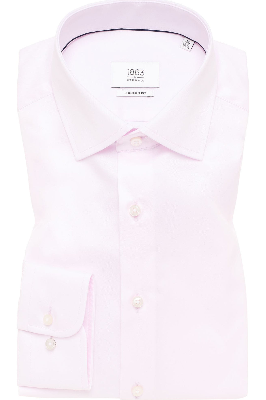 Eterna 1863 Luxury Shirt Modern Fit Kent collar shirt in pink - front