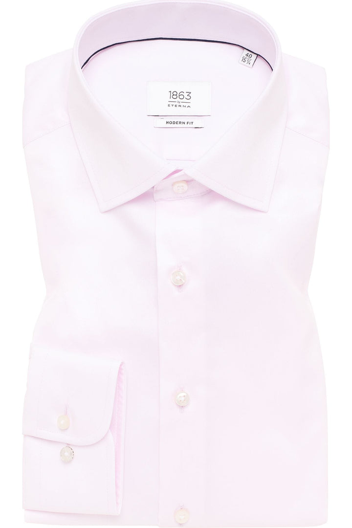 Eterna 1863 Luxury Shirt Modern Fit Kent collar shirt in pink - front