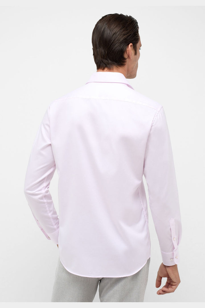 Eterna 1863 Luxury Shirt Modern Fit Kent collar shirt in pink - fabric close-up