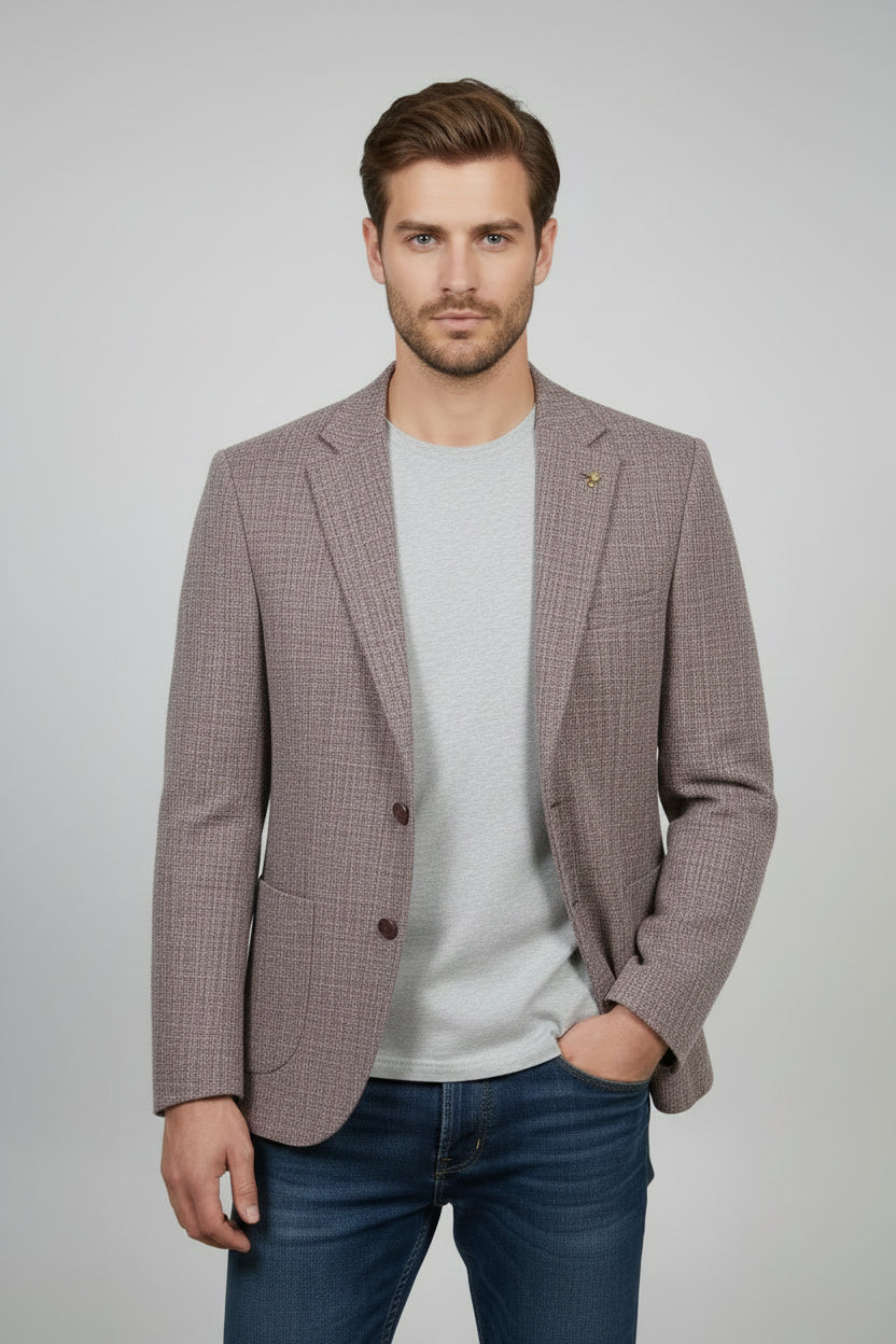 Cranberry Patterned Soft Jacket