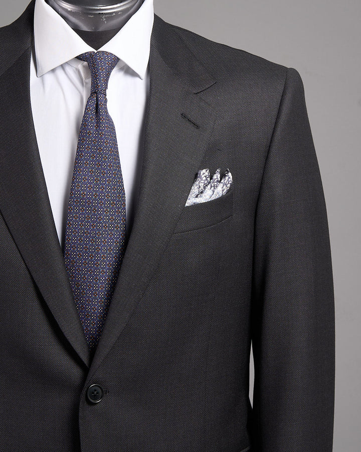 Super 120's Wool Charcoal Nailhead Suit