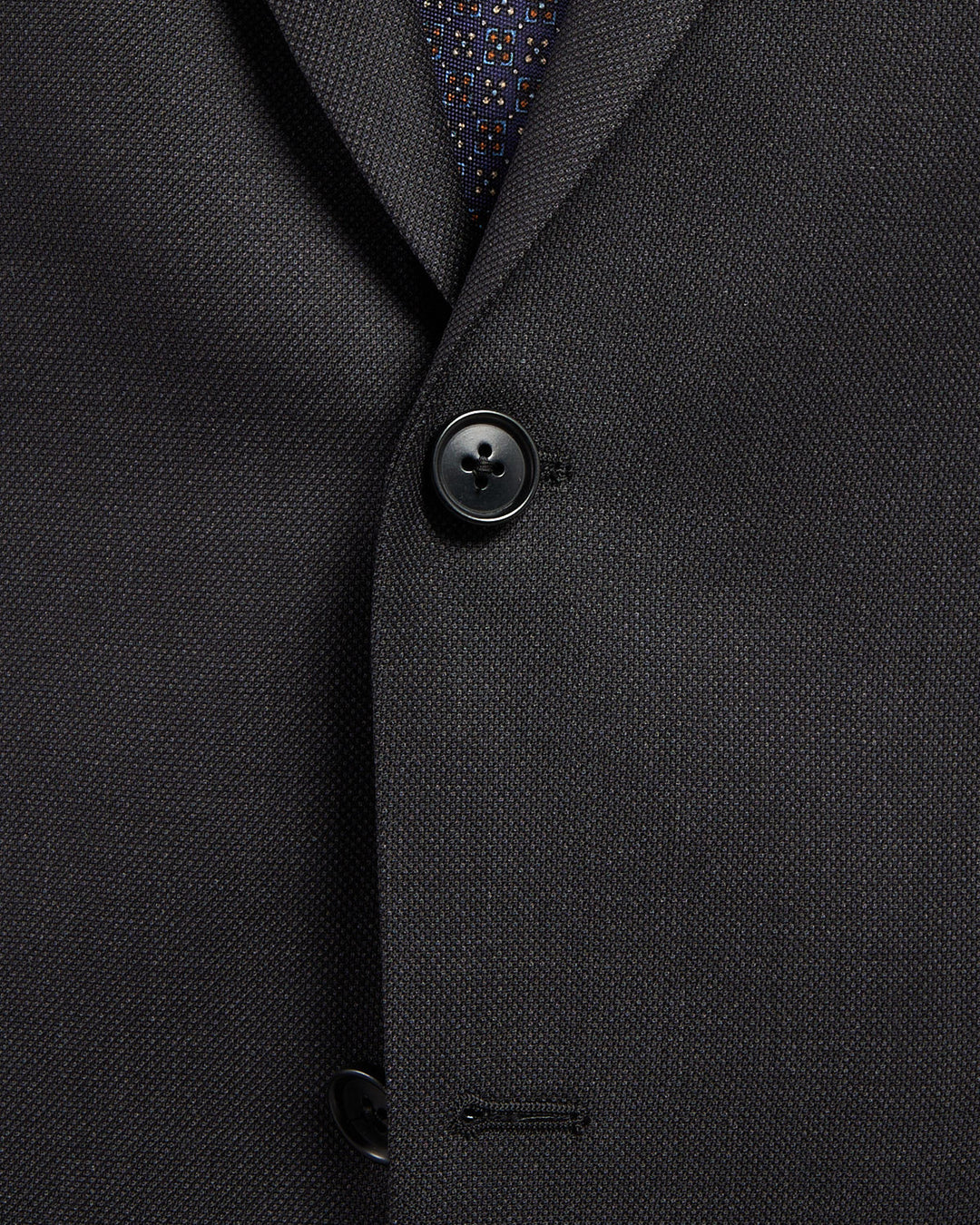 Super 120's Wool Charcoal Nailhead Suit
