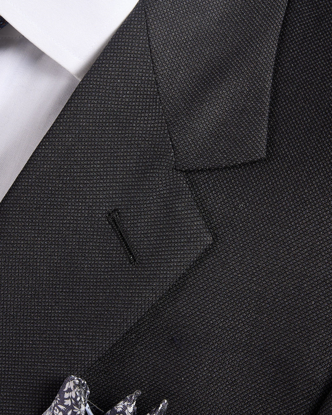 Super 120's Wool Charcoal Nailhead Suit