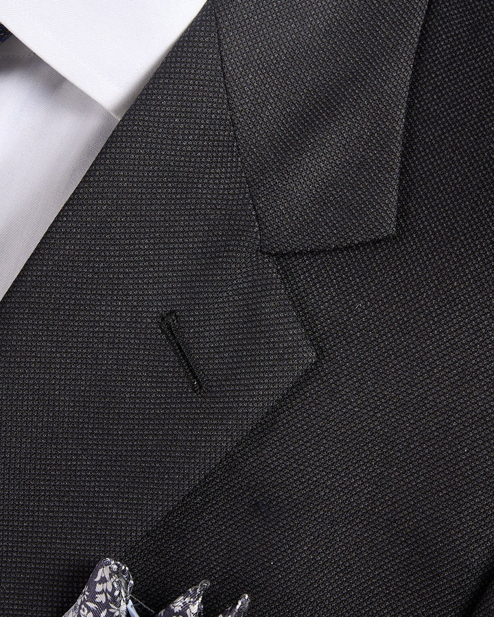 Super 120's Wool Charcoal Nailhead Suit