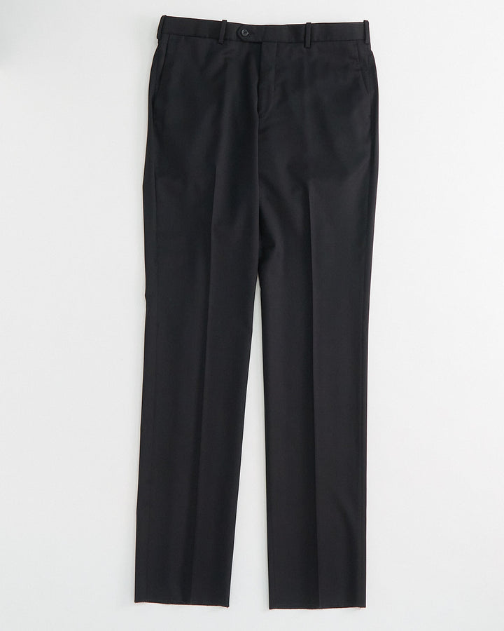 'Cade' Super 100S Black Wool Pants