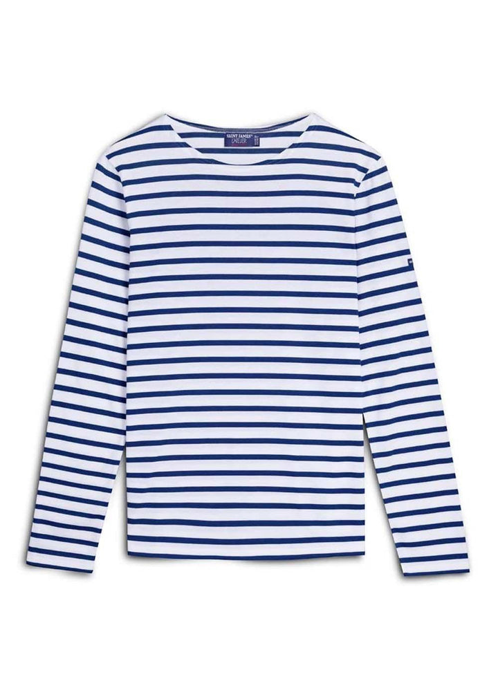 MINQUIERS MODERN - Authentic Breton Stripe Shirt | Soft Cotton | Men Fit (WHITE / NAVY)