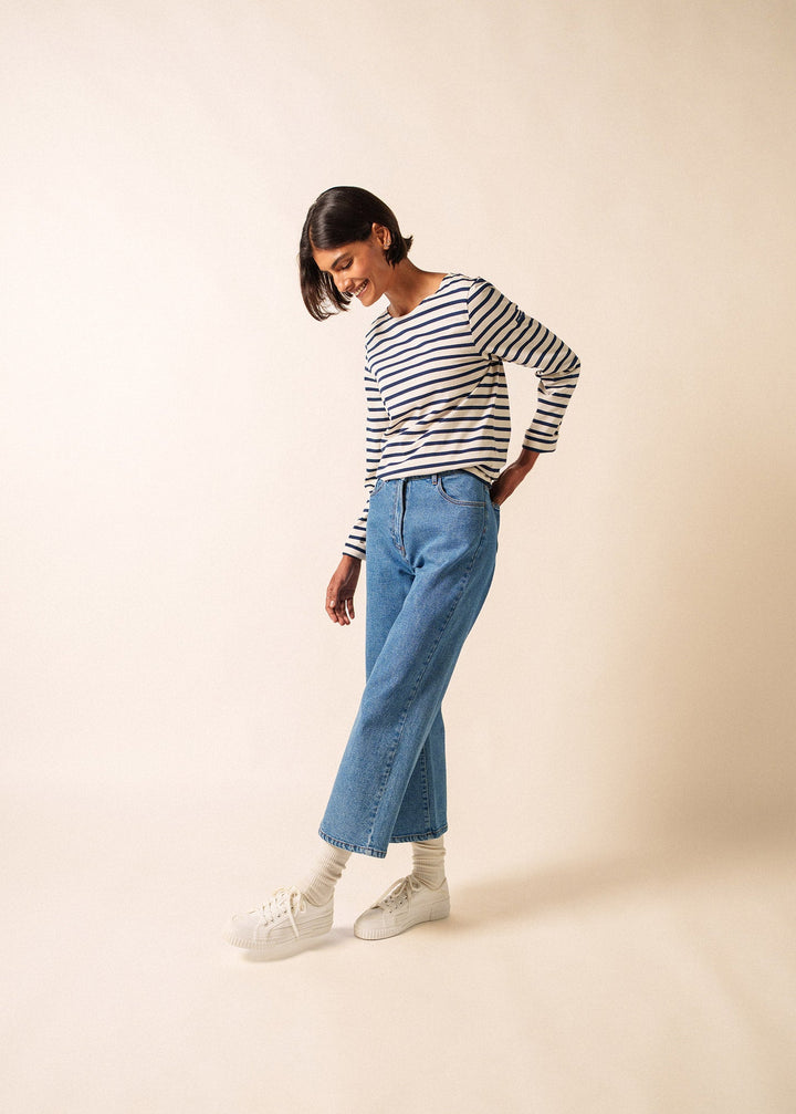 MINQUIERS MODERN - Authentic Breton Stripe Shirt (ECRU / NAVY)