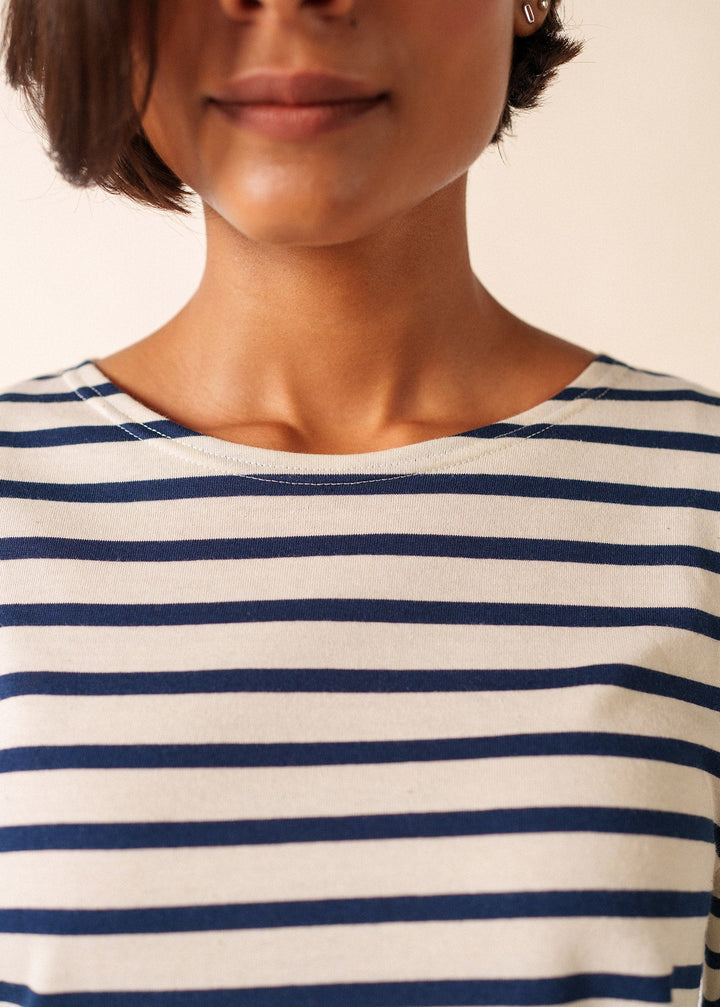 MINQUIERS MODERN - Authentic Breton Stripe Shirt (ECRU / NAVY)