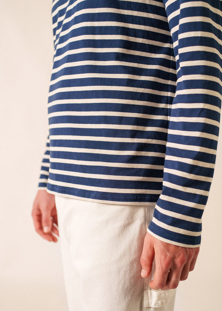 MINQUIERS MODERN - Authentic Breton Stripe Shirt | Soft Cotton | Women Fit (NAVY / ECRU)