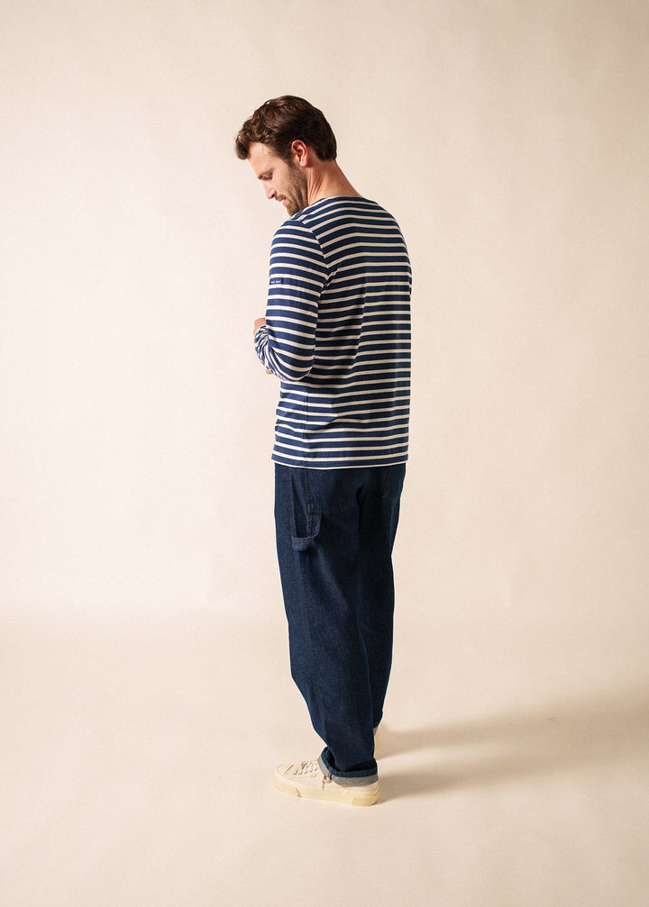 MINQUIERS MODERN - Authentic Breton Stripe Shirt | Soft Cotton | Men Fit (NAVY / WHITE)