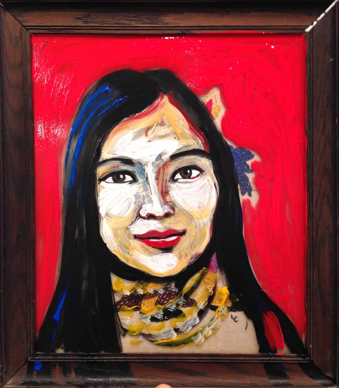 Indian Girl Acrylic Portrait