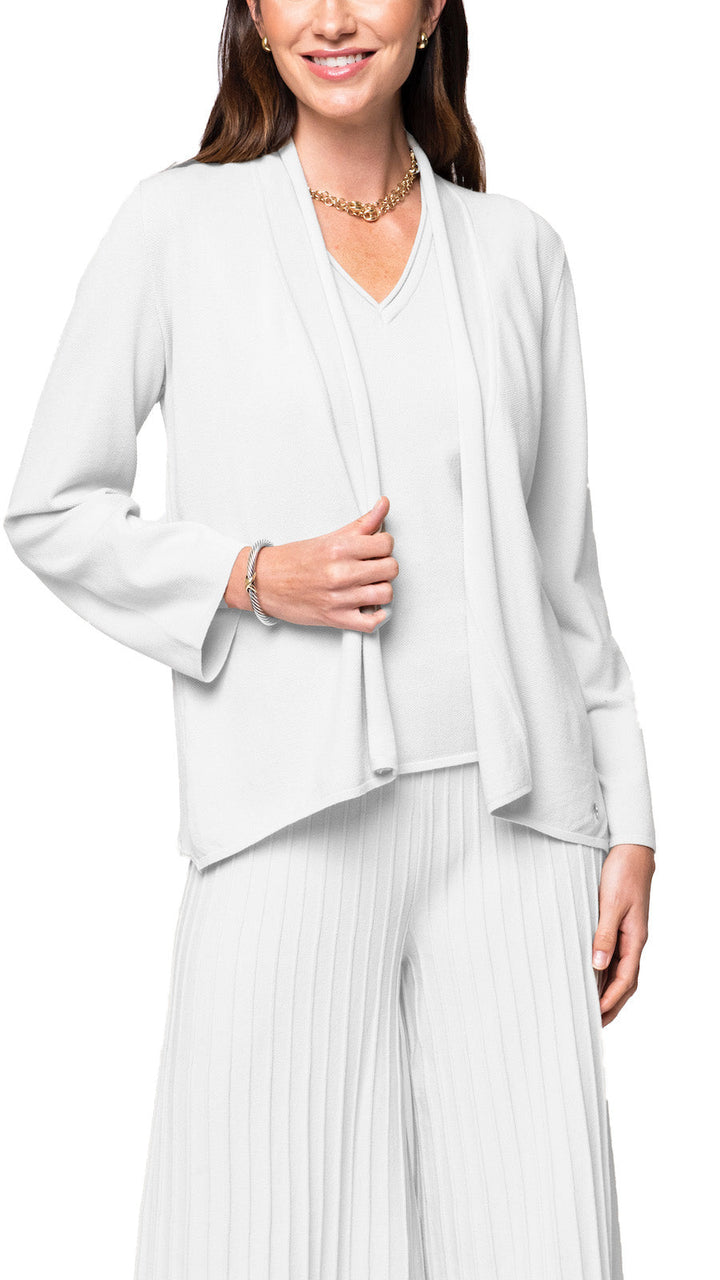 Amy Shawl Collar Cardigan ; Winter White