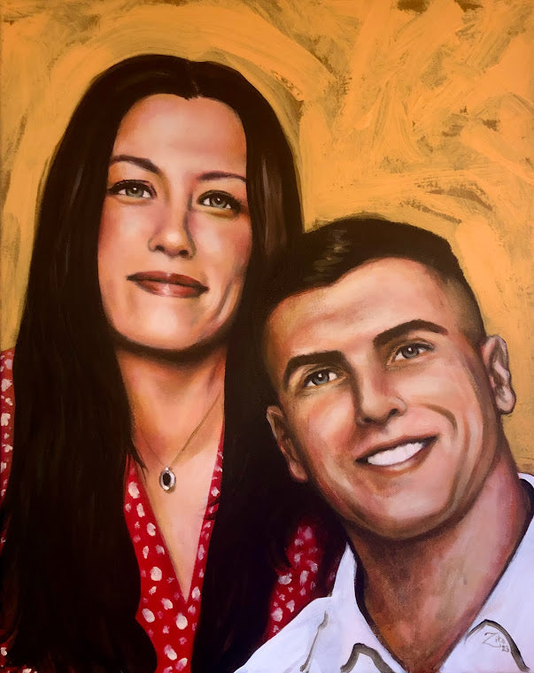 Angelillo Couples Acrylic Portrait